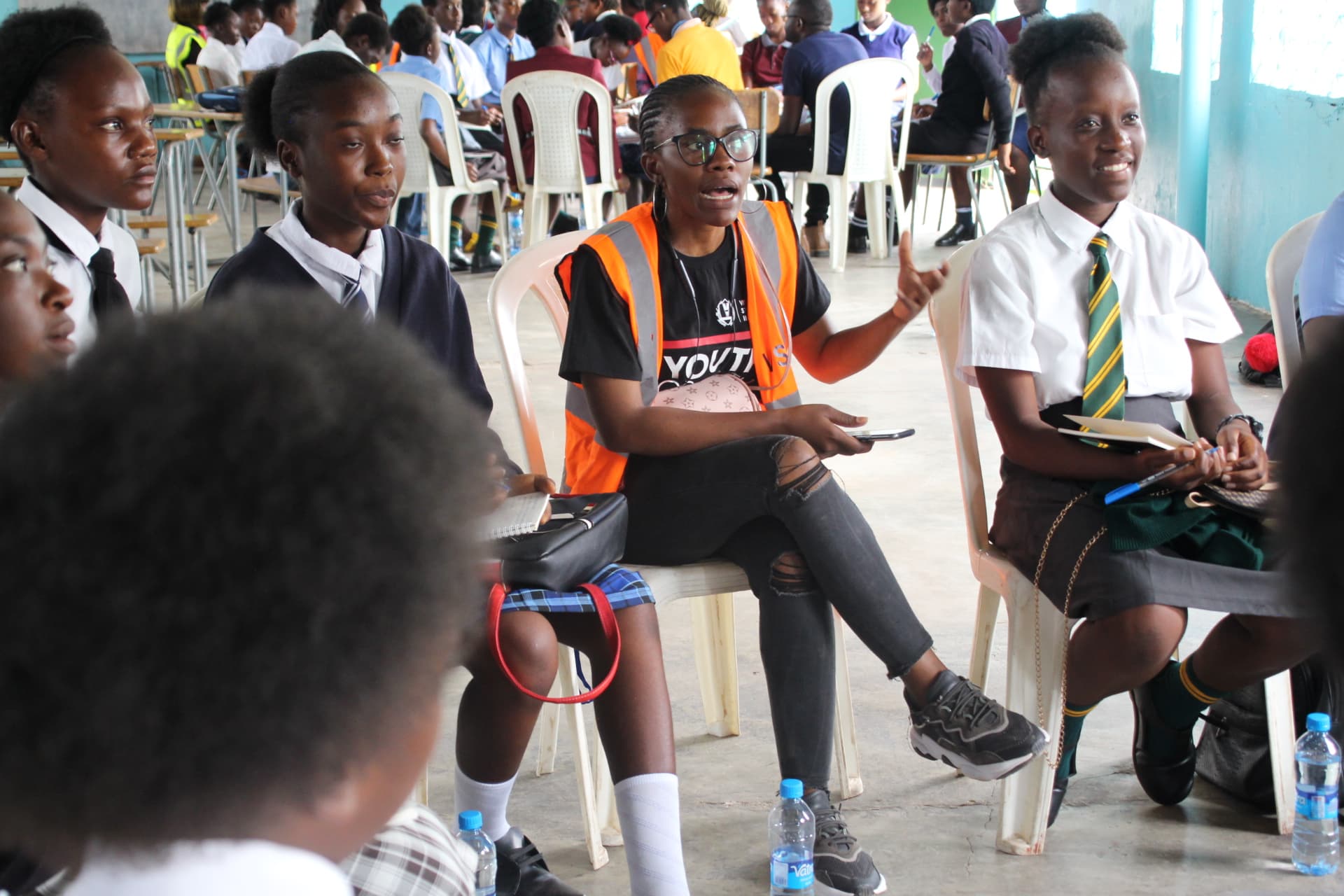 Young people participating in project activities